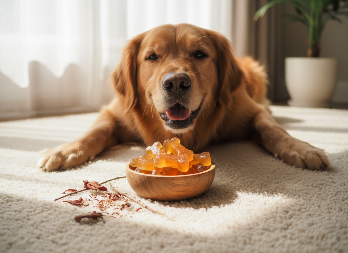 11 Calming Rooibos Tea Dog Treat Gummies