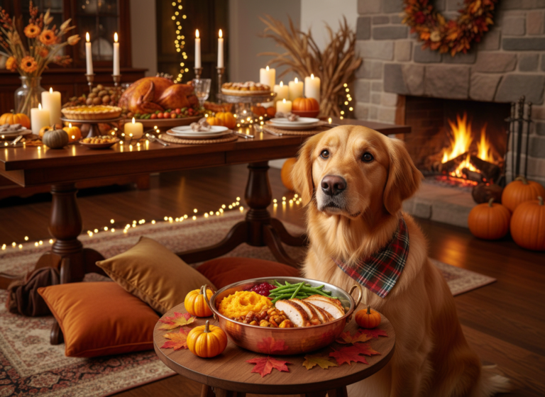 13 Dog Friendly Thanksgiving Dinner Bowls for a Holiday Feast