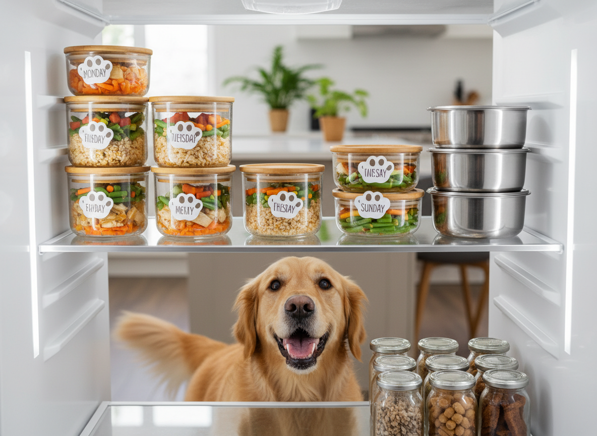 21 Weekly Meal Prep Dog Food Bowls for Fridge Storage