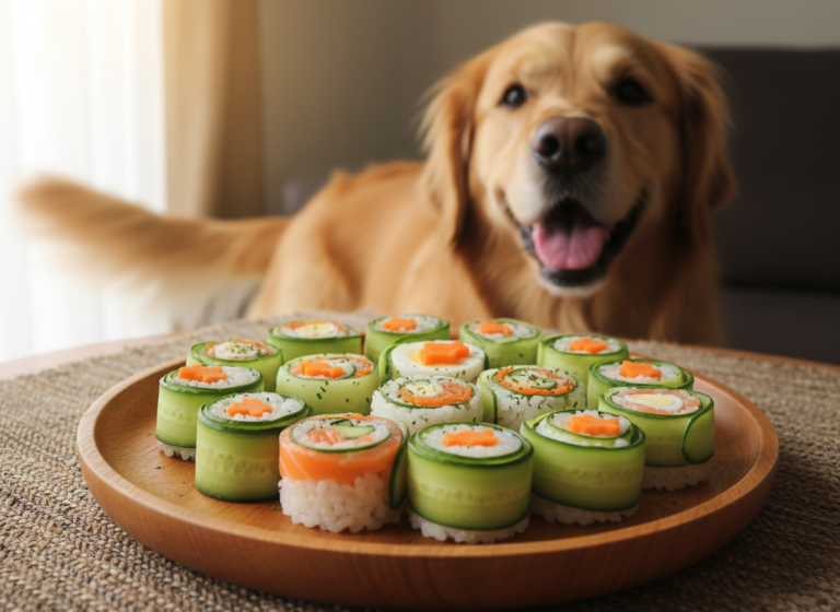 7 Fun Dog Safe Sushi Rolls Using Cucumber and Fish